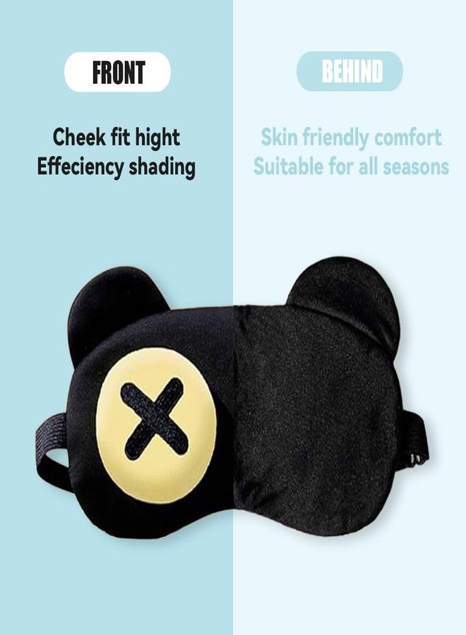 Canumer 2PCS Cute Eye Mask for Sleeping - Soft Lightweight Eye Cover with Adjustable Strap, Funny Sleep Mask, Eyeshade Covers, Sleeping Mask for Women Men Travel Nap Blindfold Game - Image 5